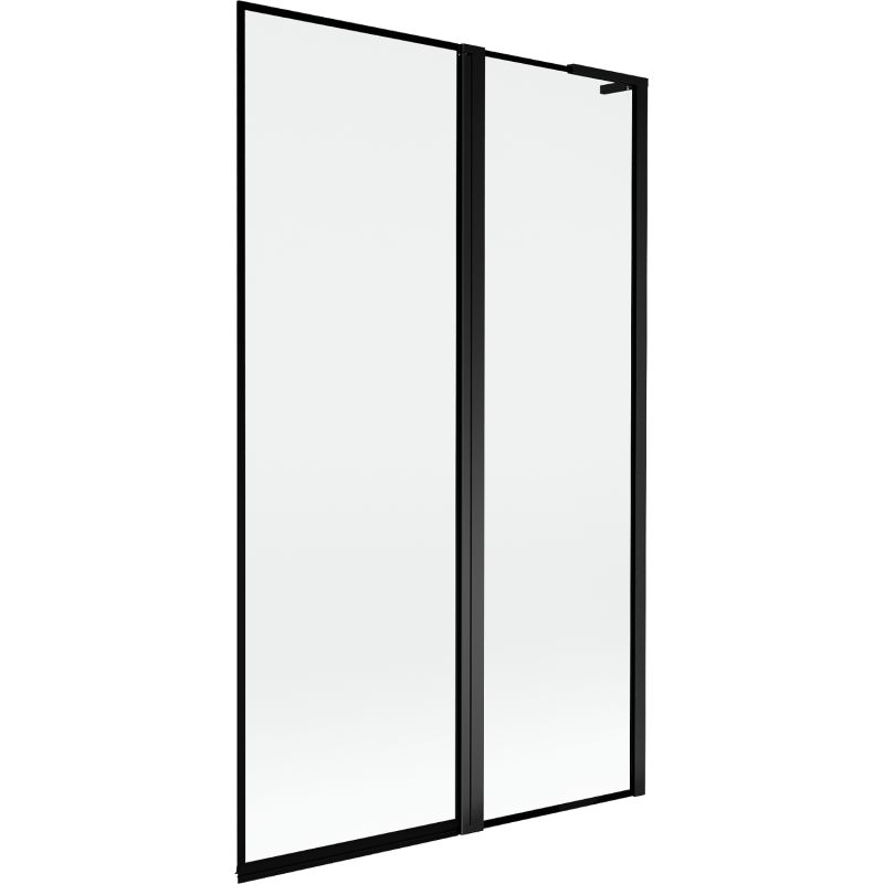 Mexen Mist L 2-panel bath screen, right-handed 110 x 150 cm, black frame, black - 8A9L-110-011-70-70-P