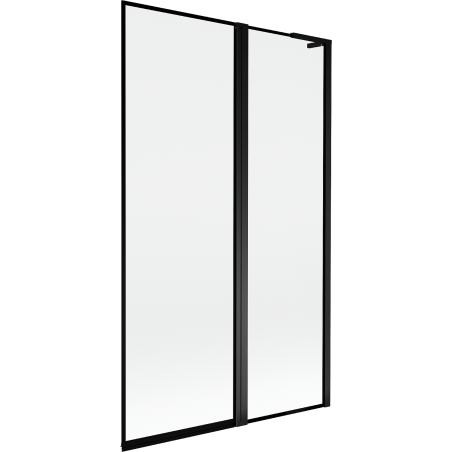 Mexen Mist L 2-panel bath screen, right-handed 110 x 150 cm, black frame, black - 8A9L-110-011-70-70-P