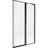 Mexen Mist L 2-panel bath screen, right-handed 110 x 150 cm, black frame, black - 8A9L-110-011-70-70-P