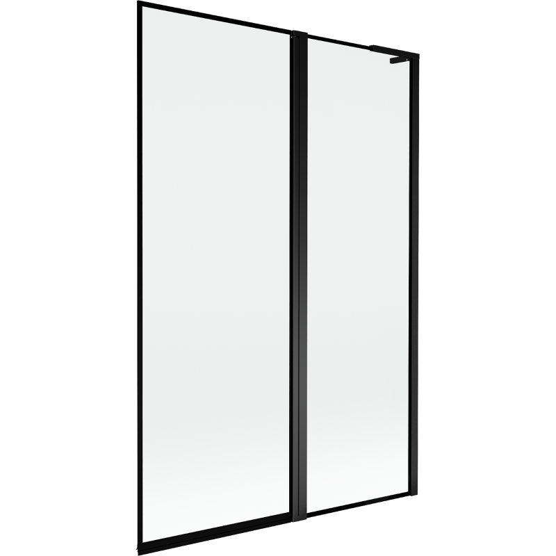 Mexen Mist L bath screen 2-wing right 120 x 150 cm, black frame, black - 8A9L-120-011-70-70-P