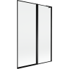 Mexen Mist L bath screen 2-wing right 120 x 150 cm, black frame, black - 8A9L-120-011-70-70-P