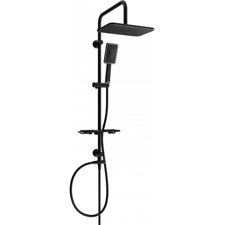 Mexen T54 shower column, Black/Chrome - 798545493-71