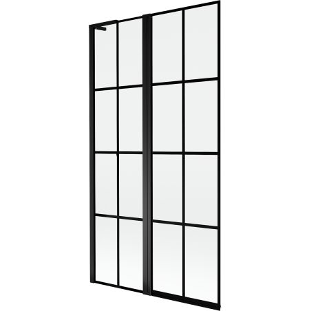 Mexen Mist L shower screen 2-wing left 100 x 150 cm, black grid, black - 8A9L-100-011-70-77-L