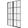 Mexen Mist L 2-panel left bathtub screen 110 x 150 cm, black grid, black - 8A9L-110-011-70-77-L