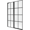 Mexen Mist L 2-wing left bathtub screen 120 x 150 cm, black grid, black - 8A9L-120-011-70-77-L