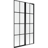 Mexen Mist L 2-panel right bathtub screen 100 x 150 cm, black grid, black - 8A9L-100-011-70-77-P