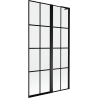 Mexen Mist L 2-panel right-hand bath screen 100 x 150 cm, black grid, black - 8A9L-100-011-70-77-P