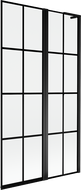 Mexen Mist L 2-panel right-hand bath screen 100 x 150 cm, black grid, black - 8A9L-100-011-70-77-P