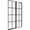 Mexen Mist L 2-wing right bathtub screen 110 x 150 cm, black grid, black - 8A9L-110-011-70-77-P
