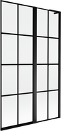Mexen Mist L 2-wing shower screen right 110 x 150 cm, black grid, black - 8A9L-110-011-70-77-P