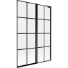 Mexen Mist L bathtub screen 2-wing right 120 x 150 cm, black grid, black - 8A9L-120-011-70-77-P