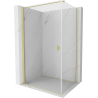 Mexen Mist-B hinged shower enclosure 70 x 85 cm, transparent, brushed gold - 8A2T-070-085-55-00