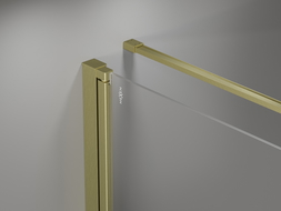 Mexen Mist-B hinged shower enclosure 90 x 90 cm, transparent, brushed gold - 8A2T-090-090-55-00