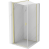Mexen Mist-B hinged shower enclosure 90 x 90 cm, transparent, brushed gold - 8A2T-090-090-55-00