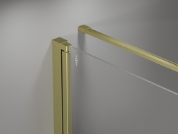 Mexen Mist-B pivot shower enclosure 100 x 100 cm, transparent, brushed gold - 8A2T-100-100-55-00