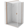 Mexen Mist-B hinged shower enclosure 70 x 85 cm, transparent, brushed copper - 8A2T-070-085-65-00