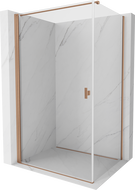 Mexen Mist-B 80 x 85 cm Hinged Shower Enclosure, Transparent, Brushed Copper - 8A2T-080-085-65-00