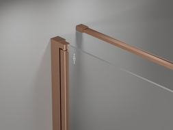 Mexen Mist-B pivot shower enclosure 100 x 100 cm, transparent, brushed copper - 8A2T-100-100-65-00