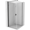 Mexen Mist-B 80 x 80 cm hinged shower enclosure, transparent, black - 8A2T-080-080-70-00