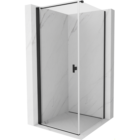 Mexen Mist-B 90 x 90 cm Pivot Shower Cabin, Transparent, Black - 8A2T-090-090-70-00