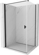 Mexen Mist-B hinged shower enclosure 95 x 100 cm, transparent, black - 8A2T-095-100-70-00