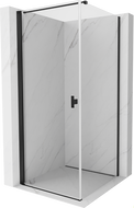 Mexen Mist-B shower cubicle hinged 100 x 100 cm, transparent, black - 8A2T-100-100-70-00