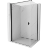 Mexen Mist-B hinged shower enclosure 80 x 120 cm, transparent, black - 8A2T-080-120-70-00