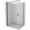 Mexen Mist-B shower enclosure hinged 85 x 120 cm, transparent, black - 8A2T-085-120-70-00