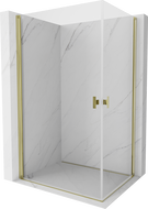 Mexen Mist-B Duo pivot shower enclosure 75 x 70 cm, transparent, gold - 8A2-075-070-50-00