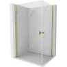 Mexen Mist-B Duo 80 x 75 cm Hinged Shower Cabin, Transparent, Gold - 8A2-080-075-50-00