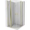 Mexen Mist semicircular pivot shower enclosure 100 x 100 cm, transparent, gold - 8A32-100-100-50-00
