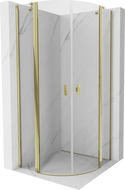 Mexen Mist semicircular pivot shower enclosure 100 x 100 cm, transparent, gold - 8A32-100-100-50-00