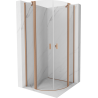Mexen Mist semicircular shower enclosure hinged 80 x 80 cm, transparent, brushed copper - 8A32-080-080-65-00