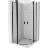 Mexen Mist semi-circular shower enclosure, hinged 90 x 90 cm, transparent, black - 8A32-090-090-70-00