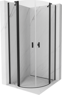 Mexen Mist semi-circular shower cabin hinged 100 x 100 cm, transparent, black - 8A32-100-100-70-00