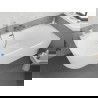 Mexen Silo freestanding corner right grooved bathtub 170 x 80 cm, white, gun metal overflow - 52891708000P-95