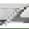 Mexen Silo freestanding corner right fluted bathtub 170 x 80 cm, white, brushed nickel overflow - 52891708000P-97
