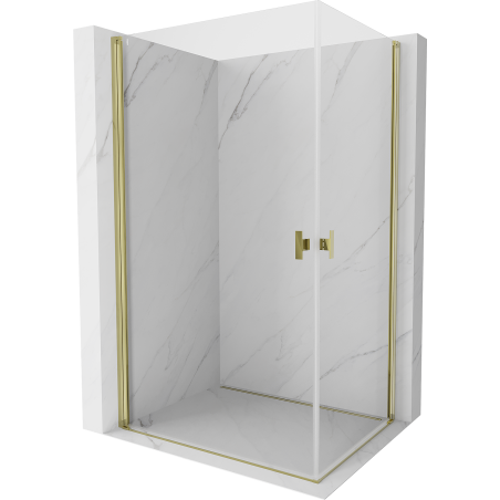 Mexen Mist-B Duo Folding Shower Cabin 95 x 80 cm, Transparent, Gold - 8A2-095-080-50-00