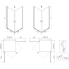 Mexen Mist-B Duo shower enclosure swinging 70 x 70 cm, transparent, gold brushed - 8A2-070-070-55-00