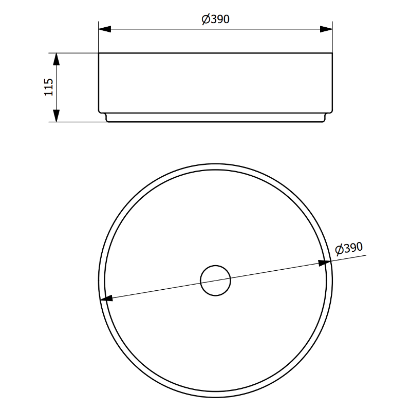 Mexen Felicia countertop washbasin 39 x 39 cm, gray stone - 21363962