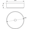 Mexen Felicia countertop basin 39 x 39 cm, grey stone - 21363962