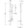 Mexen Axel DB62 bath set, chrome - 73813DB62-00