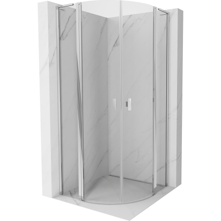 Mexen Mist L semicircular hinged shower enclosure 90 x 90 cm, transparent, chrome - 8A32L-090-090-01-00