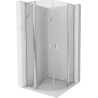 Mexen Mist L semi-circular pivot shower cabin 100 x 100 cm, transparent, chrome - 8A32L-100-100-01-00