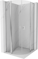 Mexen Mist L semi-circular pivot shower cabin 100 x 100 cm, transparent, chrome - 8A32L-100-100-01-00