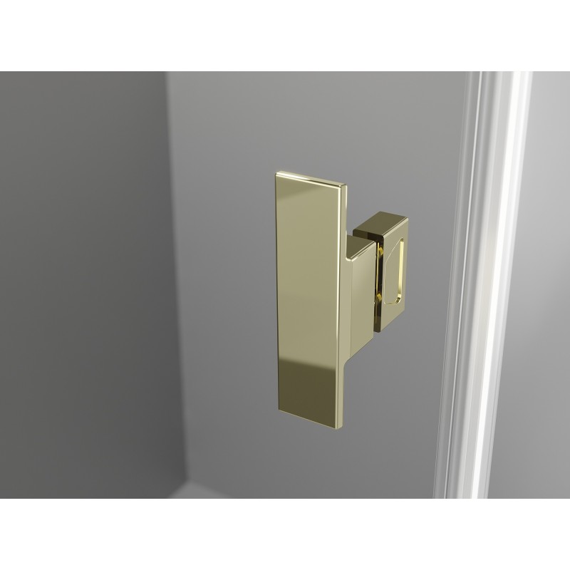 Mexen Mist L semi-circular pivot shower cabin 90 x 90 cm, transparent, gold - 8A32L-090-090-50-00