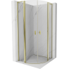 Mexen Mist L semi-circular pivot shower enclosure 100 x 100 cm, clear, gold - 8A32L-100-100-50-00