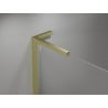 Mexen Mist L semicircular shower cabin hinged 100 x 100 cm, transparent, brushed gold - 8A32L-100-100-55-00