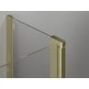 Mexen Mist L semicircular shower cabin hinged 100 x 100 cm, transparent, brushed gold - 8A32L-100-100-55-00