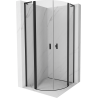 Mexen Mist L semi-circular hinged shower cabin 80 x 80 cm, transparent, black - 8A32L-080-080-70-00